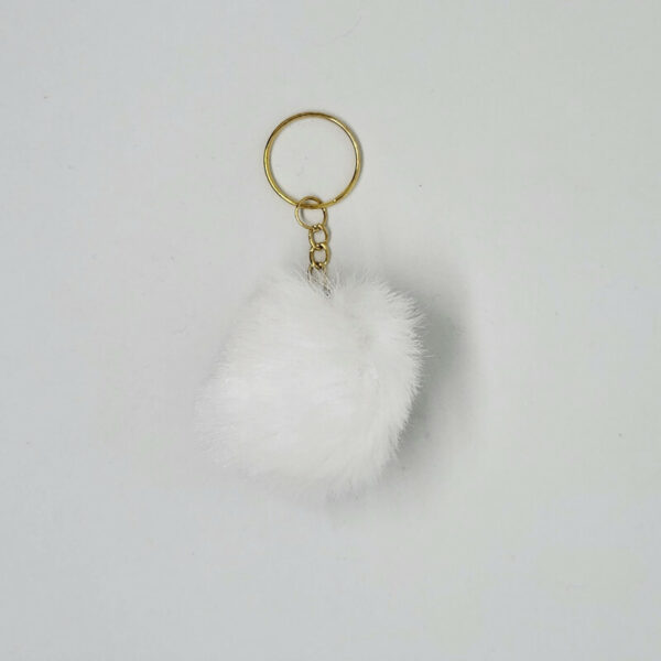 witte Fluffy pompons