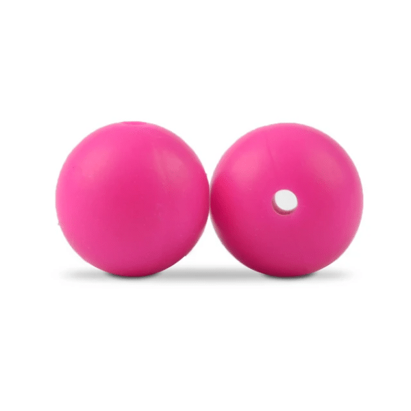 15mm Siliconen kralen Fuchsia