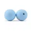 15mm Siliconen kralen Pastel Blauw