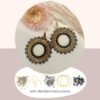 DIY kit ronde oorbellen brons en goud