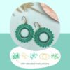 DIY kit ronde oorbellen groen en goud