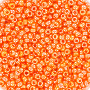 miyuki rocailles opaque luster light orange 423